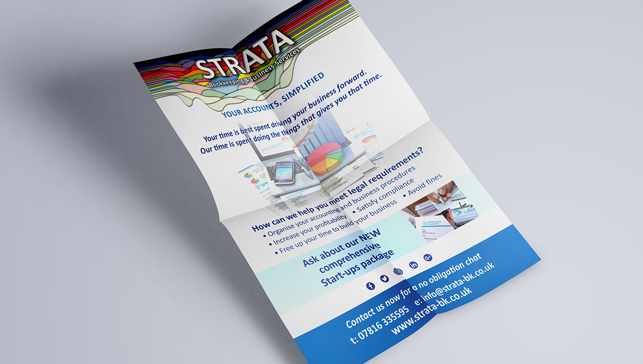 Strata Bookkeeping flyer design by CS Creative Studio